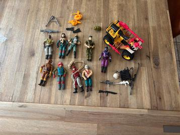 Figurines vintage G.I. Joe + véhicule — Années 80/90, Enlèvement, Utilisé