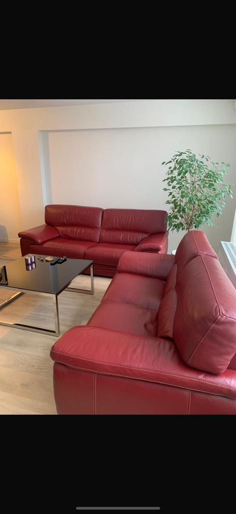 sièges en cuir de buffle véritable (3 places + 2 places), Maison & Meubles, Canapés | Coins salons complets, Comme neuf, Enlèvement