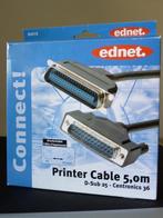 Printer kabel 5m D-sub 25 (male), Ophalen of Verzenden, Nieuw, Printerkabel, Ednet