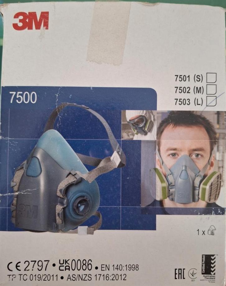 NIEUWE Adembescherming 3M halfgelaatsmasker + filters à 50%, Doe-het-zelf en Bouw, Adembescherming, Nieuw, Halfgelaatsmaskers
