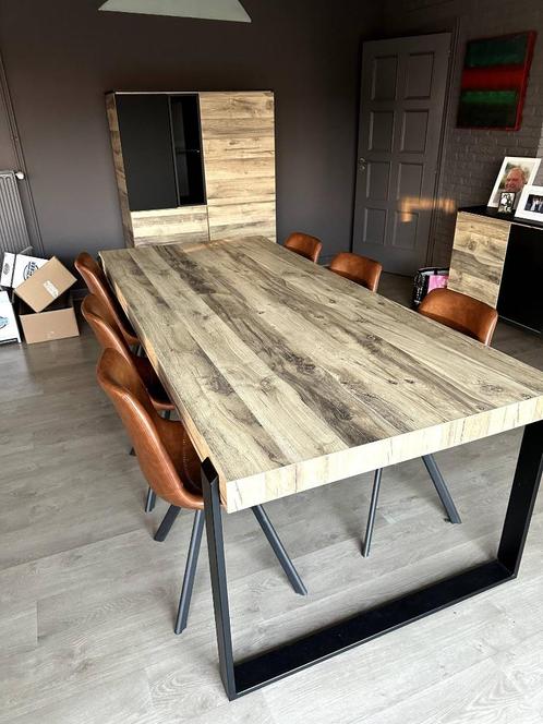 Volledige eetkamerset + bijhorend TV meubel te koop, Huis en Inrichting, Complete eetkamers, Nieuw, 4 tot 6 stoelen, Ophalen