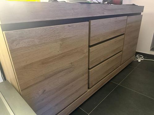 Dressoirekast te koop lichtbruin, Huis en Inrichting, Kasten | Dressoirs, Nieuw, 150 tot 200 cm, 25 tot 50 cm, Met lade(s), Met deur(en)