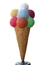 Staand schepijsje 180 cm - polyester ijsje met 12 ijsbollen, Ophalen, Nieuw