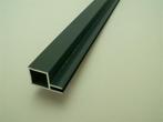 aluminium profiel met flens groen 20 x 20 x 1,5 mm