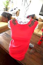 rood sfeer- & stijlvol verdiepte jurk, Taille 36 (S), Porté, Trafaluc Zara, Rouge