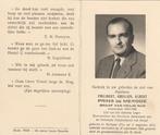 Prins de Merode Geheim leger 1940-1945, Verzamelen, Bidprentjes en Rouwkaarten, Ophalen of Verzenden