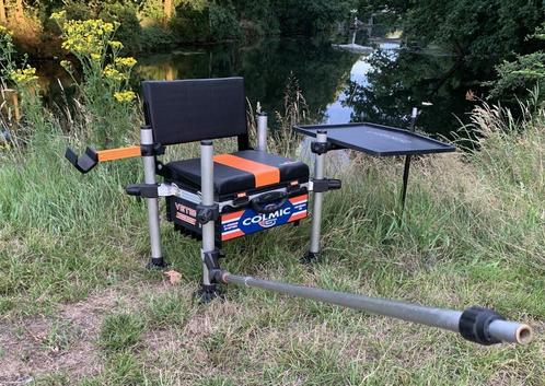 Colmic luxe visbak met veel mooie accessoires, Watersport en Boten, Hengelsport | Witvissen, Zo goed als nieuw, Complete set, Ophalen of Verzenden