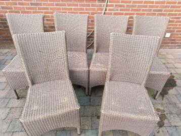 Eetkamerstoelen Loom Taupe beschikbaar voor biedingen