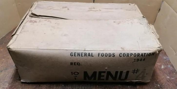 Militair kartonmenu: leger van het Amerikaanse leger WO2 194, Verzamelen, Militaria | Tweede Wereldoorlog, Verzenden