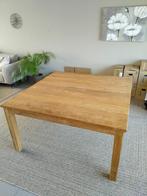 Vierkante massieve tafel teakhout 150x150, Huis en Inrichting, Ophalen, Gebruikt, 100 tot 150 cm, 150 tot 200 cm