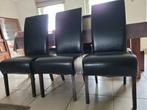 Eetkamer stoelen  Leder  6stuks, Vijf, Zes of meer stoelen, Hout, Bruin, Zo goed als nieuw