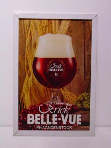 Publicité vintage de Kriek Belle Vue, Collections, Enlèvement ou Envoi, Utilisé, Panneau publicitaire