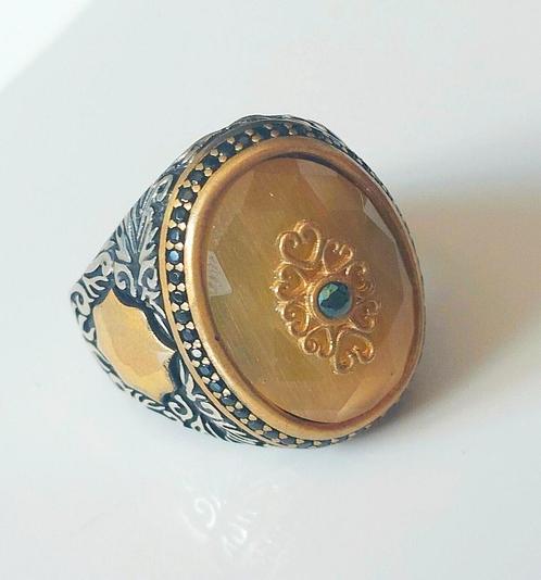 Prachtige handgemaakte massief zilveren ring, Handtassen en Accessoires, Ringen, Zo goed als nieuw, Heer, 20 of groter, Zilver