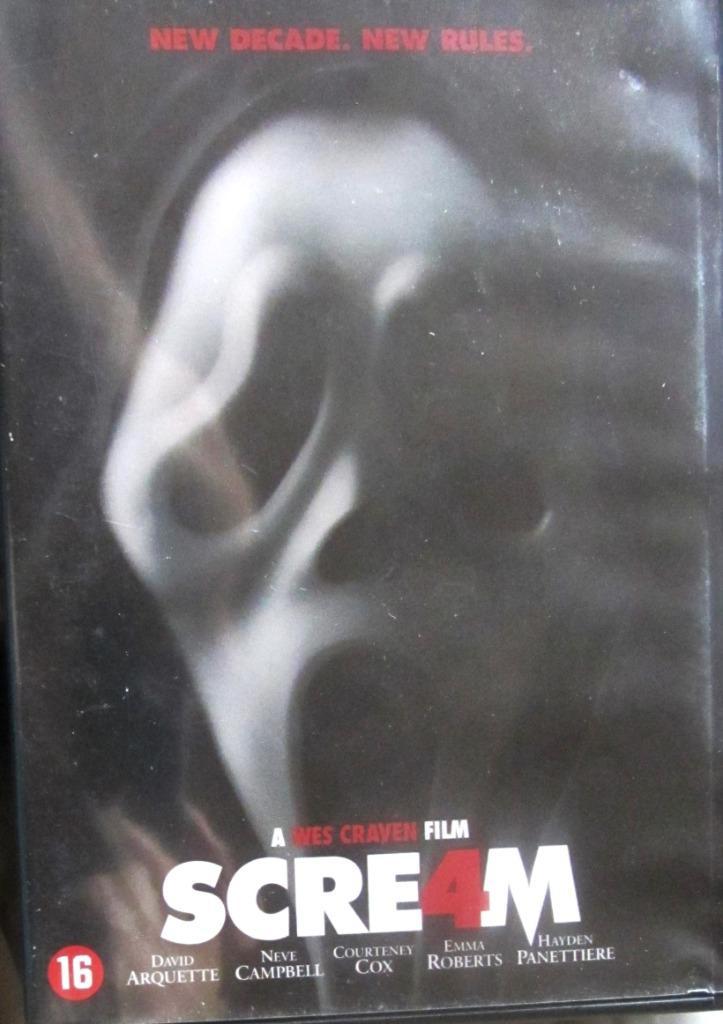 DVD HORROR- SCREAM 4, Cd's en Dvd's, Dvd's | Horror, Zo goed als nieuw, Spoken en Geesten, Alle leeftijden, Ophalen of Verzenden