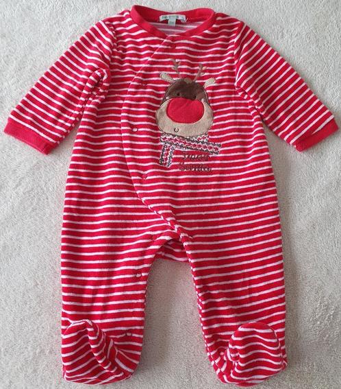 Pyjama grenouillère velours rouge/blanc - T3 mois - Prémaman, Enfants & Bébés, Vêtements de bébé | Taille 62, Comme neuf, Garçon ou Fille