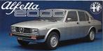 ALFA ROMEO ALFETTA 2000,  1977, Boeken, Auto's | Folders en Tijdschriften, Ophalen of Verzenden, Zo goed als nieuw, Alfa Romeo