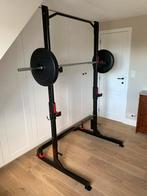 Rack squat et traction Decathlon + barre 198cm et poids 30kg, Sports & Fitness, Comme neuf