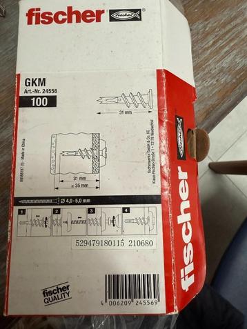 Fischer metalen gipsplaatbevestigingen, GKM, 4,0-5,0 mm beschikbaar voor biedingen