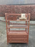 vintage rotan kast, 1 of 2 laden, Ophalen, Gebruikt, Vintage rotan