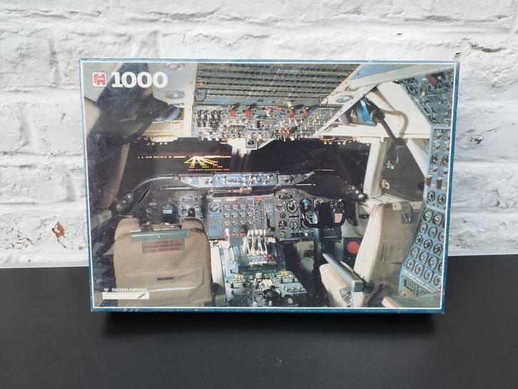 Vintage Jumbo puzzel 1000 stukjes – Boeing 747 cockpit, Hobby en Vrije tijd, Denksport en Puzzels, Nieuw, Verzenden