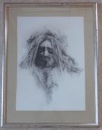 RAFAEL GORSEN / BEBAARDE MAN / ORIGINEEL / 113x87cm / KADER, Ophalen