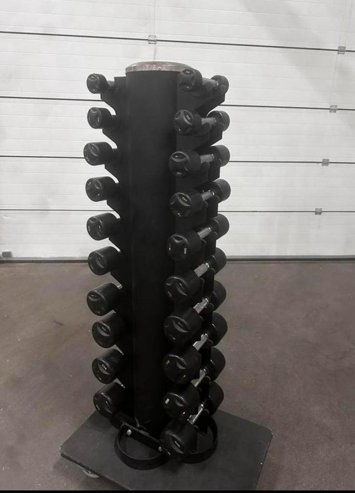 Lifemaxx Dumbells 1kg t/m 10kg + Opbergrek, Sport en Fitness, Fitnessmaterialen, Gebruikt, Dumbbell, Ophalen