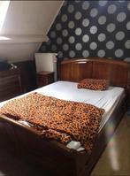 Complete kwalitatieve slaapkamer in notelaar, Huis en Inrichting, Slaapkamer | Complete slaapkamers, Ophalen, Gebruikt, Tweepersoons