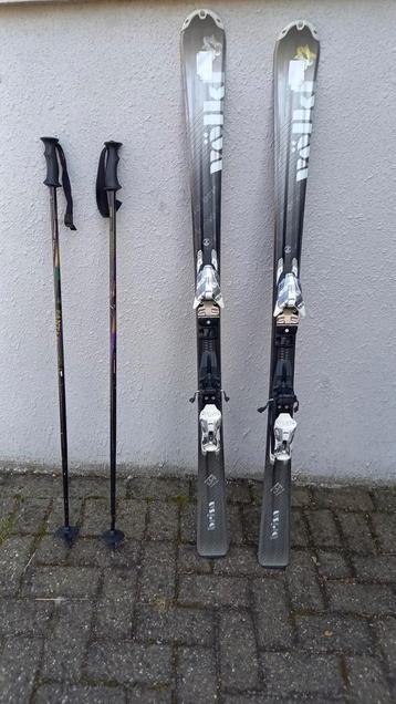 À prix réduit ! Longueur des skis : 1m50 et bâtons de ski, Enlèvement, Utilisé, Ski, Skis