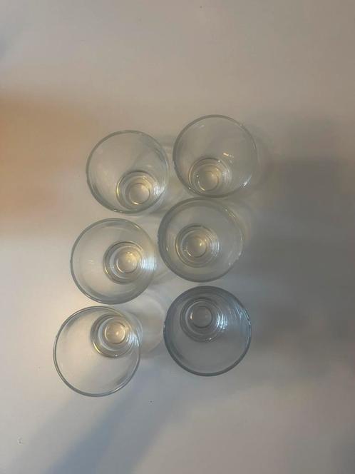 6 water glazen, Verzamelen, Glas en Drinkglazen, Zo goed als nieuw, Ophalen