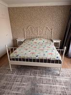 Bed, Huis en Inrichting, Slaapkamer | Bedden, Ophalen, Zo goed als nieuw, Wit, Metaal
