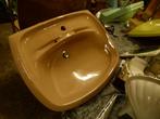 vintage xl wastafel lavabo Caramel 70er jaren, Enlèvement, Comme neuf, Pierre, Lavabo