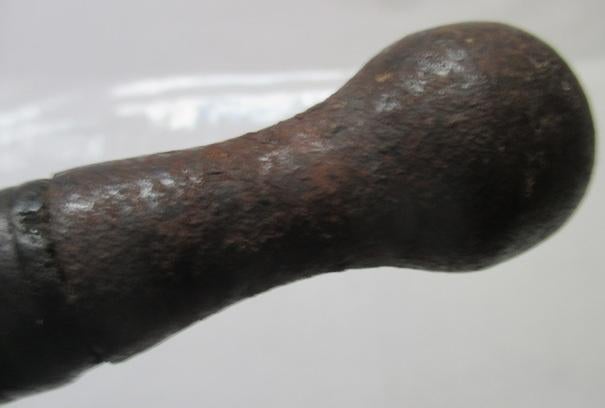 ancien bâton de marche avec poignée en fer   WS2, Antiquités & Art, Curiosités & Brocante, Envoi