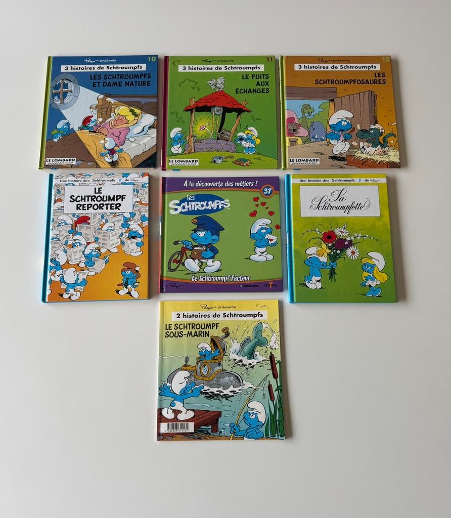 7 petites bandes dessinées LES SCHTROUMPFS, Collections, Enlèvement, Utilisé