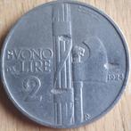 ITALIE : 2 LIRE 1924 R KM 63 Digs on reverse, Italië, Ophalen of Verzenden, Losse munt
