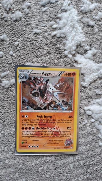 Team Magma's Aggron 2015, Enlèvement ou Envoi, Utilisé, Cartes en vrac