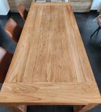 Table à manger en teck massif 240x100, 200 cm of meer, 100 tot 150 cm, Teakhout, Rechthoekig