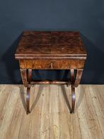 mahoniehouten veren speeltafel, daterend uit de Charles X p, Ophalen, Gebruikt, 50 tot 100 cm, 100 tot 150 cm