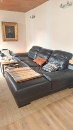 Canapé en cuir noir - 50 euros, Maison & Meubles, Canapés | Salons, Quatre personnes ou plus, Banc droit, Enlèvement, Utilisé
