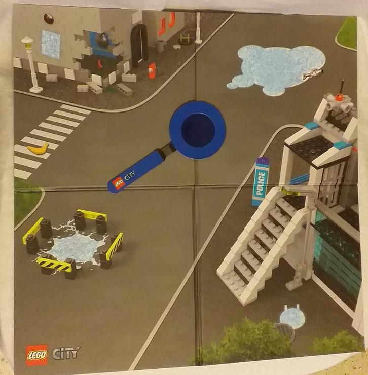 Lego city bord en vergrootglas, Kinderen en Baby's, Speelgoed | Duplo en Lego, Zo goed als nieuw, Lego, Ophalen of Verzenden