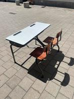 Vintage schoolbank, Huis en Inrichting, Ophalen, Gebruikt, Bureau