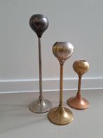 Deense vintage kandelaars, Enlèvement ou Envoi, Utilisé, Chandelier, Moins de 25 cm