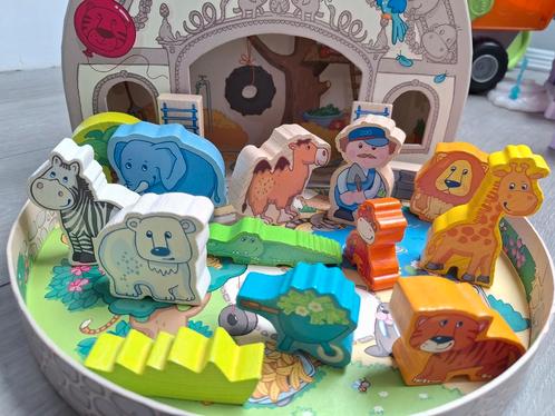 Haba Grote Speelset De Zoo Dierentuin in zeer goede staat!, Kinderen en Baby's, Speelgoed | Houten speelgoed, Ophalen