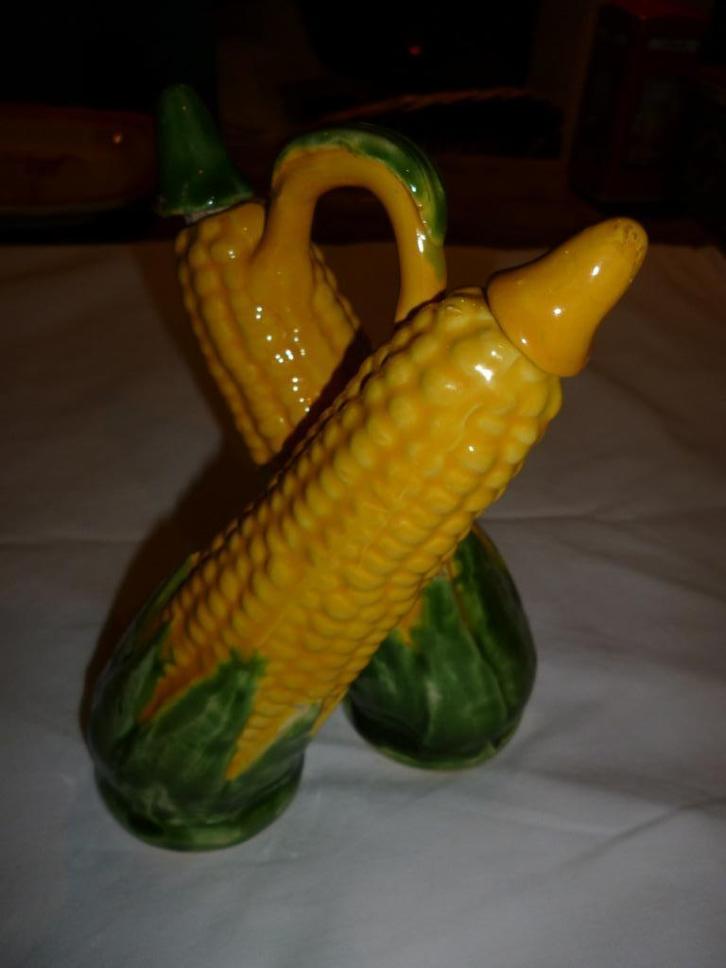 Huile et vinaigre en forme de maïs en céramique Vallauris, Antiquités & Art, Antiquités | Céramique & Poterie, Enlèvement ou Envoi