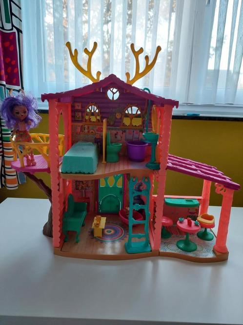 Enchantimal hertenhuis + pop, Kinderen en Baby's, Speelgoed | Poppenhuizen, Gebruikt, Ophalen of Verzenden