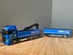 Herpa Iveco S-Way REINERT combinatie met kraan 1/87, Ophalen of Verzenden, Zo goed als nieuw, Bus of Vrachtwagen, Herpa