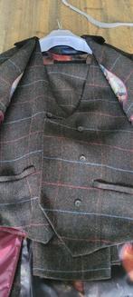 3 delig tweed pak Cheltenham 48R, Kleding | Heren, Kostuums en vesten, Ophalen, House of cavani, Bruin, Maat 48/50 (M)