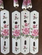 J.M. Limoges deurklinken en schilden bloemenpatroon, Antiek en Kunst, Ophalen
