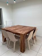 Vierkante eettafel hardhout weba carbone, Huis en Inrichting, Ophalen, Zo goed als nieuw