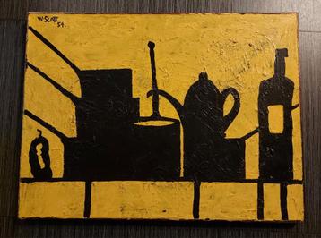 Mooi groot olieverf schilderij beschikbaar voor biedingen