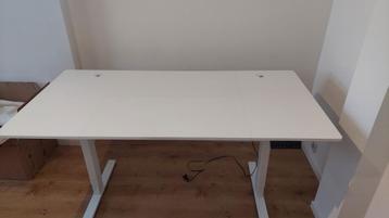 Elektrisch zit-sta-bureau van 160x80 cm - wit beschikbaar voor biedingen